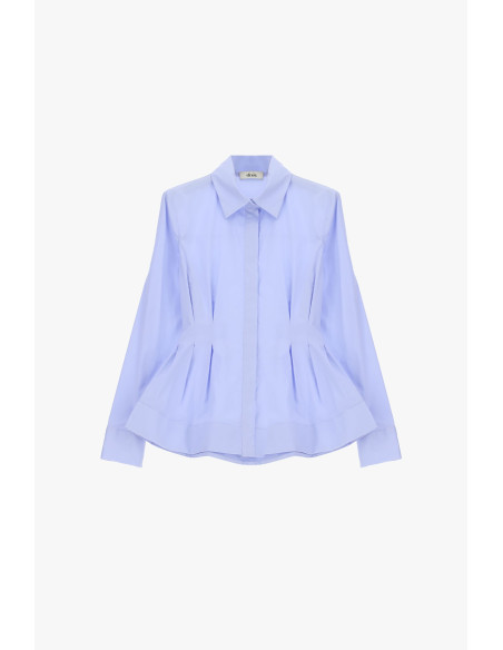 Camicia Con Pince Frontali E Taglio Svasato Dixie