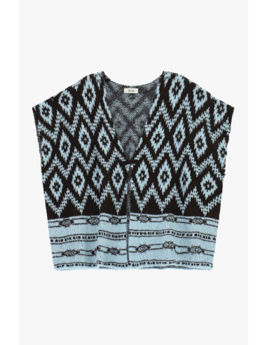 Maglia Smanicata Geometrica Con Motivo A Losanghe Dixie