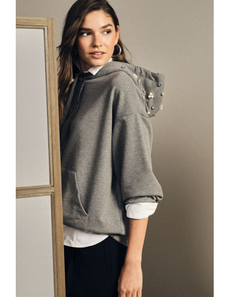 Sweat à capuche avec applications décoratives Dixie - Vestiti Firma...