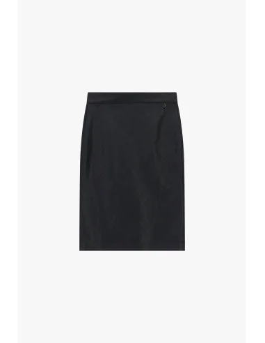 High-Waisted Pencil Skirt with Chevron Pattern Dixie