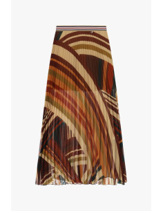 Dixie Long Pleated Skirt with Striped Belt - Vestiti Firmati Life S... 2