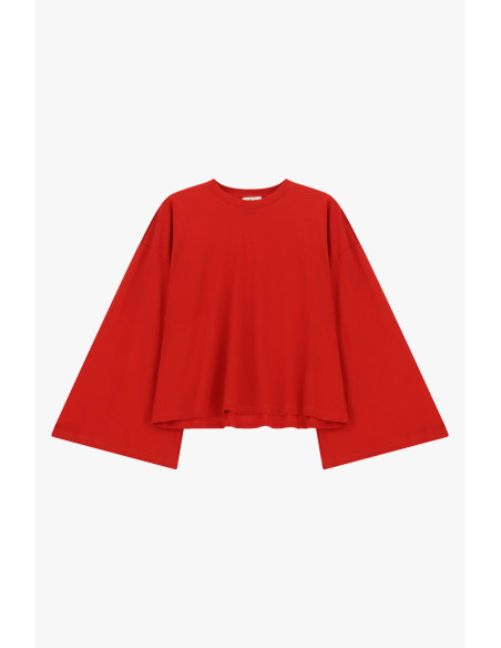 Loose-Fit Long-Sleeve T-Shirt with Straight Hem Dixie