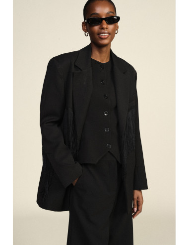 Blazer Con Frange Decorative E Tasche Frontali Dixie