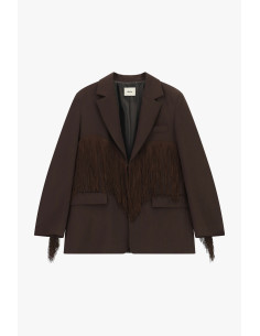 Blazer with Decorative Fringes and Front Pockets Dixie 2