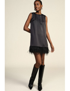 Dixie Sleeveless Short Dress With Feather Detail - Vestiti Firmati ...