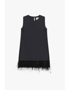 Dixie Sleeveless Short Dress With Feather Detail - Vestiti Firmati ... 2