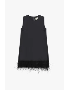 Robe courte sans manches avec détail en plumes Dixie 2