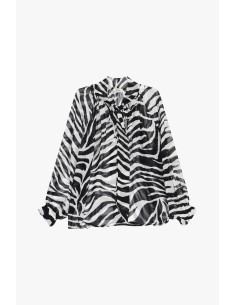 Blouse fluide à motif zébré et manches larges Dixie - Vestiti Firma... 2