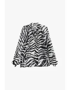 Blouse fluide à motif zébré, manches amples Dixie 2