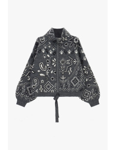 Cardigan zippé à motif paisley jacquard Dixie 2
