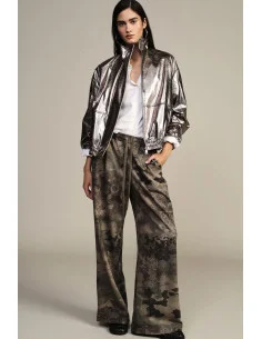 Paisley Print Palazzo Trousers with Drawstring Waist Dixie
