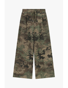 Pantalon palazzo à motif paisley, taille à cordon de serrage, modèl... 2