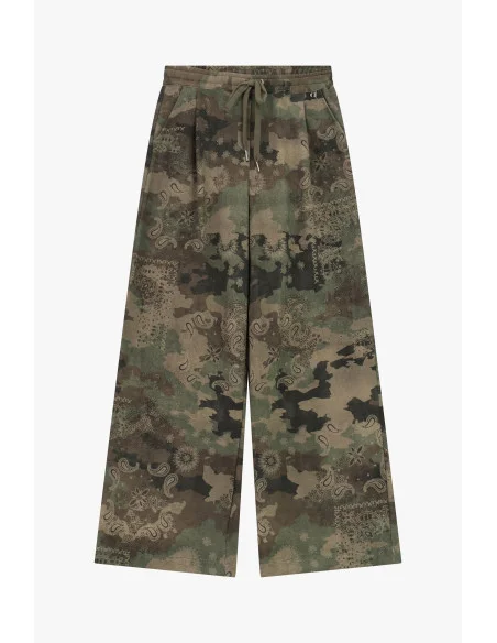 Pantaloni Palazzo Fantasia Paisley Vita Con Coulisse Dixie
