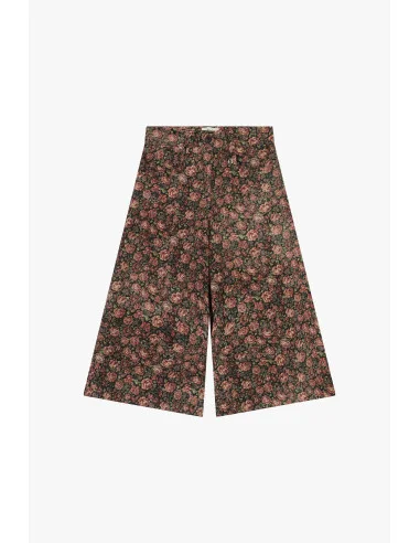 Pantalon palazzo à motif floral, taille haute Dixie