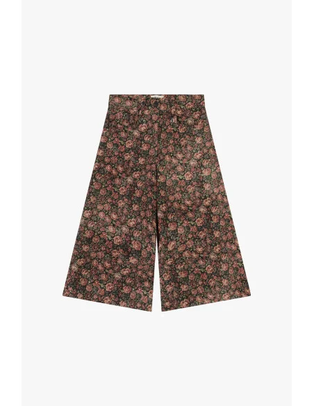 Pantalon palazzo à motif floral, taille haute Dixie