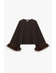 Maglia A Maniche Lunghe Con Polsini In Piume Dixie 2