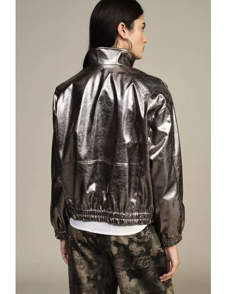 Bomber Con Finitura Metallizzata E Fondo Elasticizzato Dixie