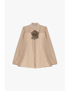 Camicia Ampia Con Maniche A Palloncino E Fiocco Scozzese Please