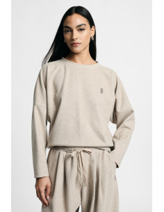 Please Long-Sleeved Crew-Neck Top