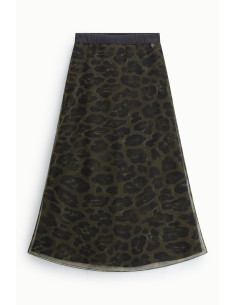 Gonna Lunga Stampa Animalier Con Vita Elasticizzata Please 2