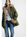 Parka Con Cappuccio E Profili In Pelliccia Sintetica Please