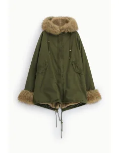 Hooded Parka with Faux Fur Trim – Please 2