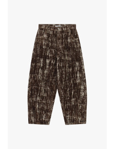 Pantalon ample imprimé, taille haute, poches « Please » 2