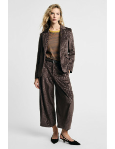Pantaloni Palazzo Jacquard A Vita Alta Please