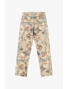 Pantaloni Chino Fit Stampa Floreale Vita Media Please 2