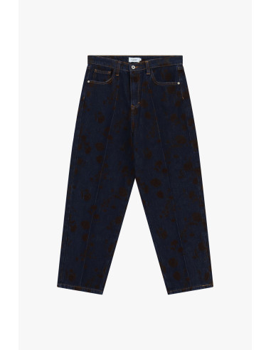 Jeans Balloon Fit Stampa Macchiata Vita Alta Please