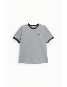T-shirt à col rond avec bordures contrastées Please 2