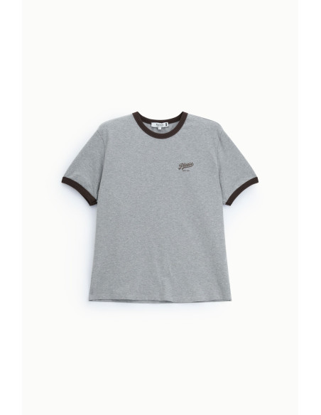 T-Shirt Girocollo Con Profili A Contrasto Please
