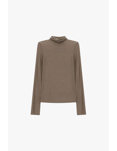 T-shirt à manches longues avec col souple « Please » - Vestiti Firm...