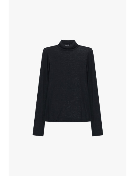 T-Shirt A Maniche Lunghe Con Collo Morbido Please