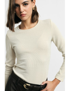Minimal Please Long-Sleeved Crew-Neck T-Shirt - Vestiti Firmati Lif...