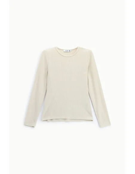T-Shirt A Maniche Lunghe Girocollo Minimal Please