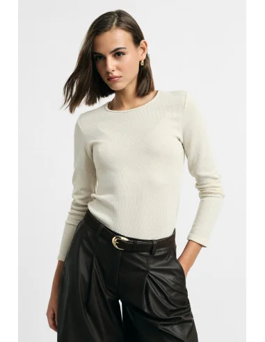 T-Shirt A Maniche Lunghe Girocollo Minimal Please