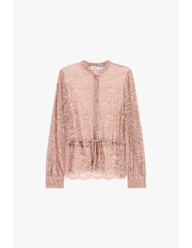 Camicia In Pizzo Con Coulisse E Bottoni Frontali Please