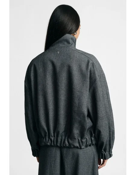 Bomber court zippé avec cordon de serrage à la base Please