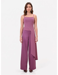 Scuba Crepe Crop Top with Long Rinascimento Train 2