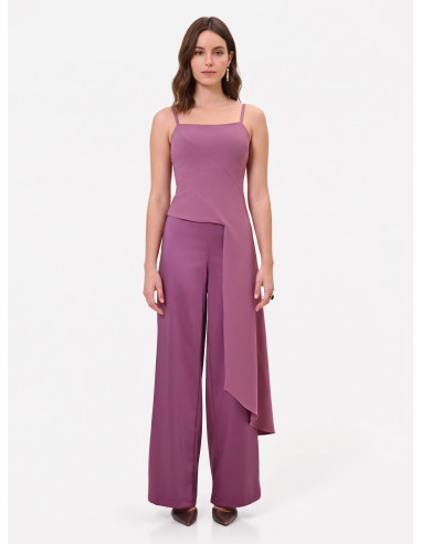 Crop Top In Scuba Crepe Con Lungo Strascico Rinascimento
