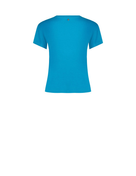 T-shirt coupe classique en coton avec slogan et strass « Rinascimento »