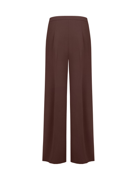 Pantalon Palazzo en tissu Cadi sans poches, modèle Rinascimento - V...