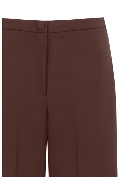 Pantalon Palazzo en tissu Cadi sans poches, modèle Rinascimento - V...
