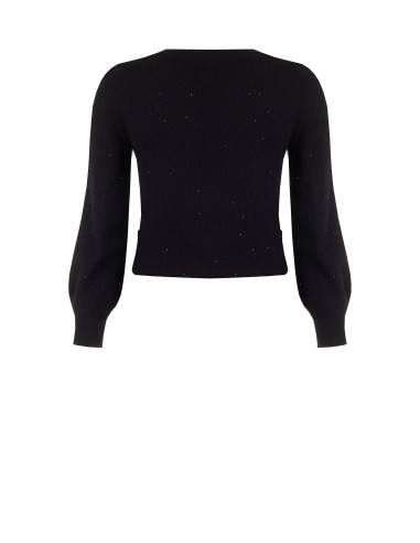Maglione Curvy Con Scollo A V Incrociato E Micro Paillettes Rinascimento Curvy