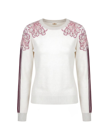 Jacquard Sweater with Rhinestones Liu Jo