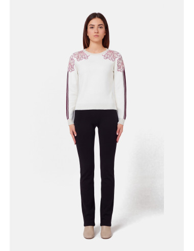 Maglia Jacquard Con Strass Liu Jo