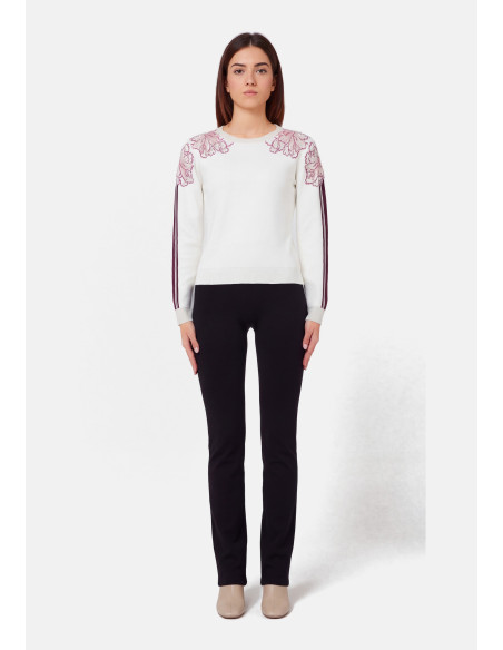 Maglia Jacquard Con Strass Liu Jo