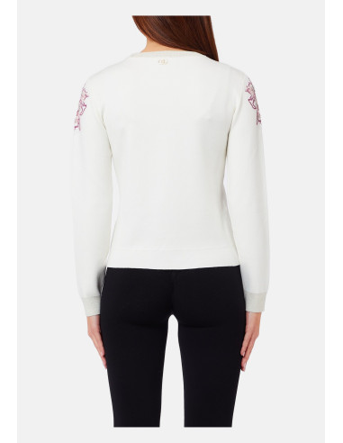 Pull jacquard à strass Liu Jo - Vestiti Firmati Life Smiles