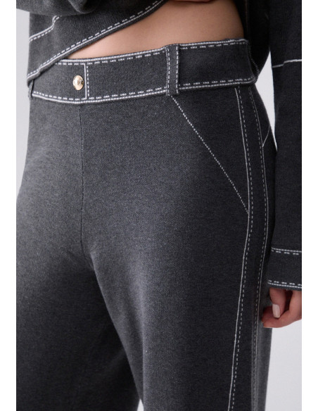 Trousers With Contrast Stitching Liu Jo